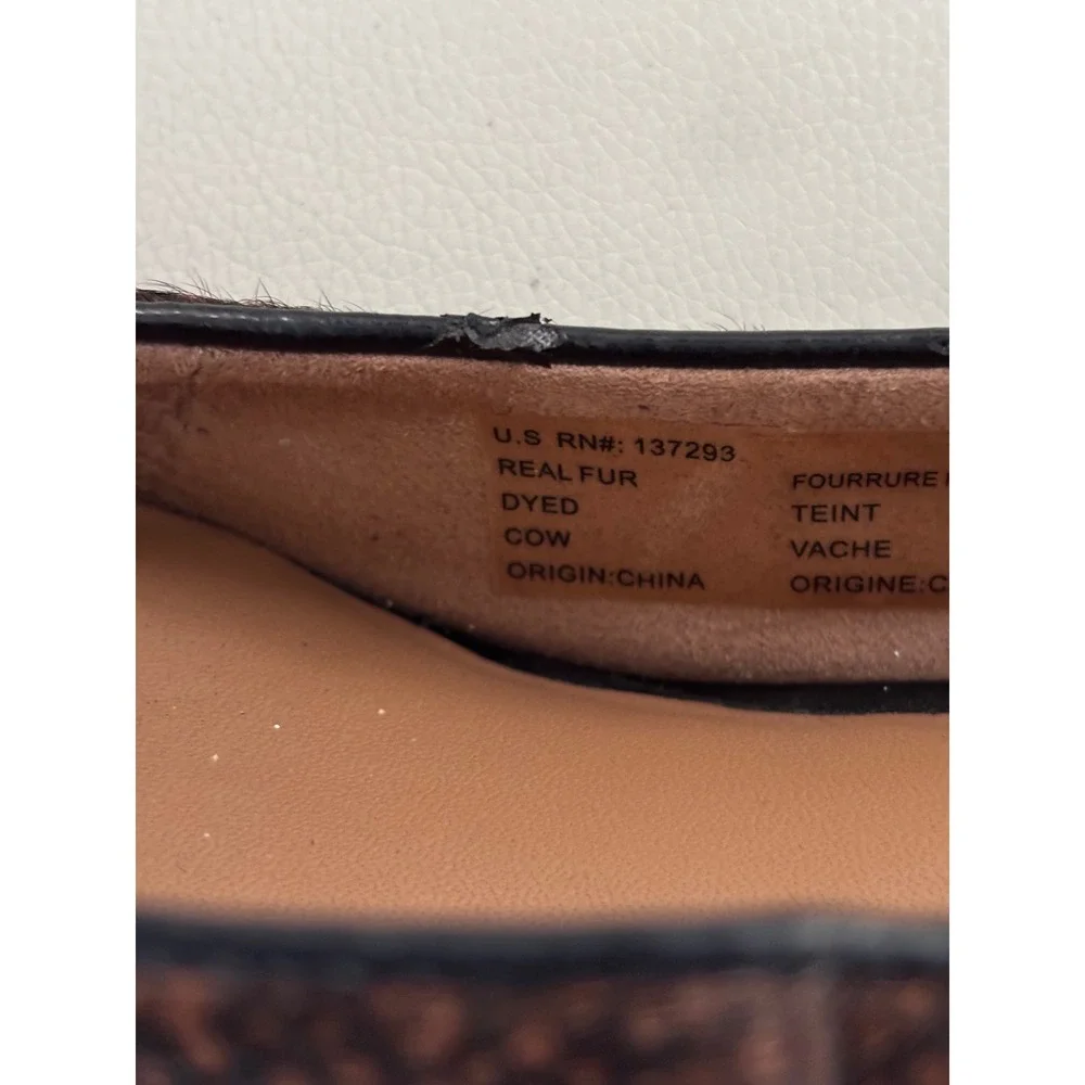 Clarks Brown Animal Print Suede Pointed Toe Kitten Heel Pumps Women's Shoes‎